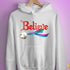 Believe Polysexual Pride Jingle Bell Hoodie - White